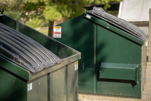 you can choose from a variety of sizes for our commercial dumpsters, including 2, 4, 6, and 8-yard options